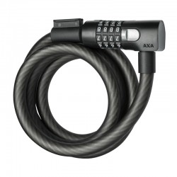 Axa Resolute C15 Combination Cable Lock 180 cm x 15 mm Black